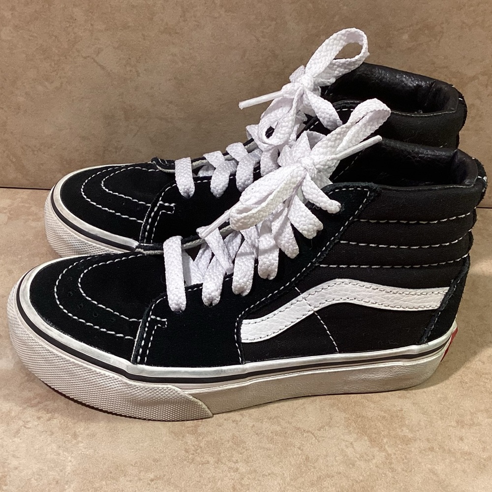 Vans Black and White Kids Size 12